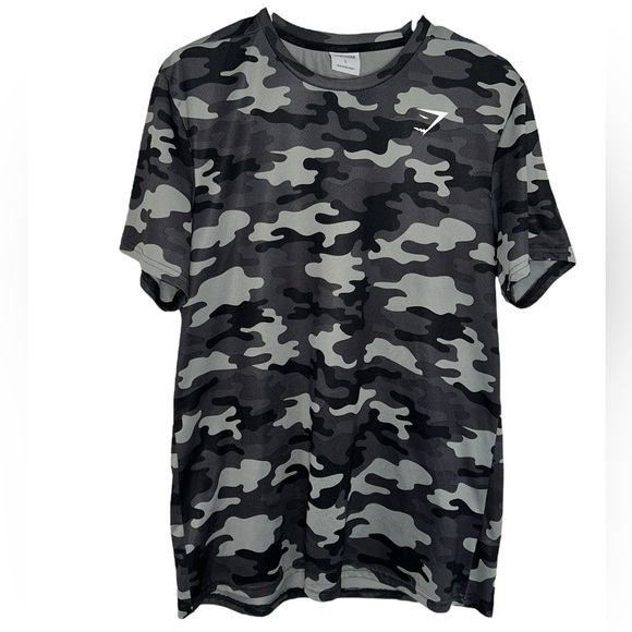 Gymshark Arrival Camouflage T-Shirt Short Sleeve Men’s Size Large Active Sporty - Picture 3 of 7
